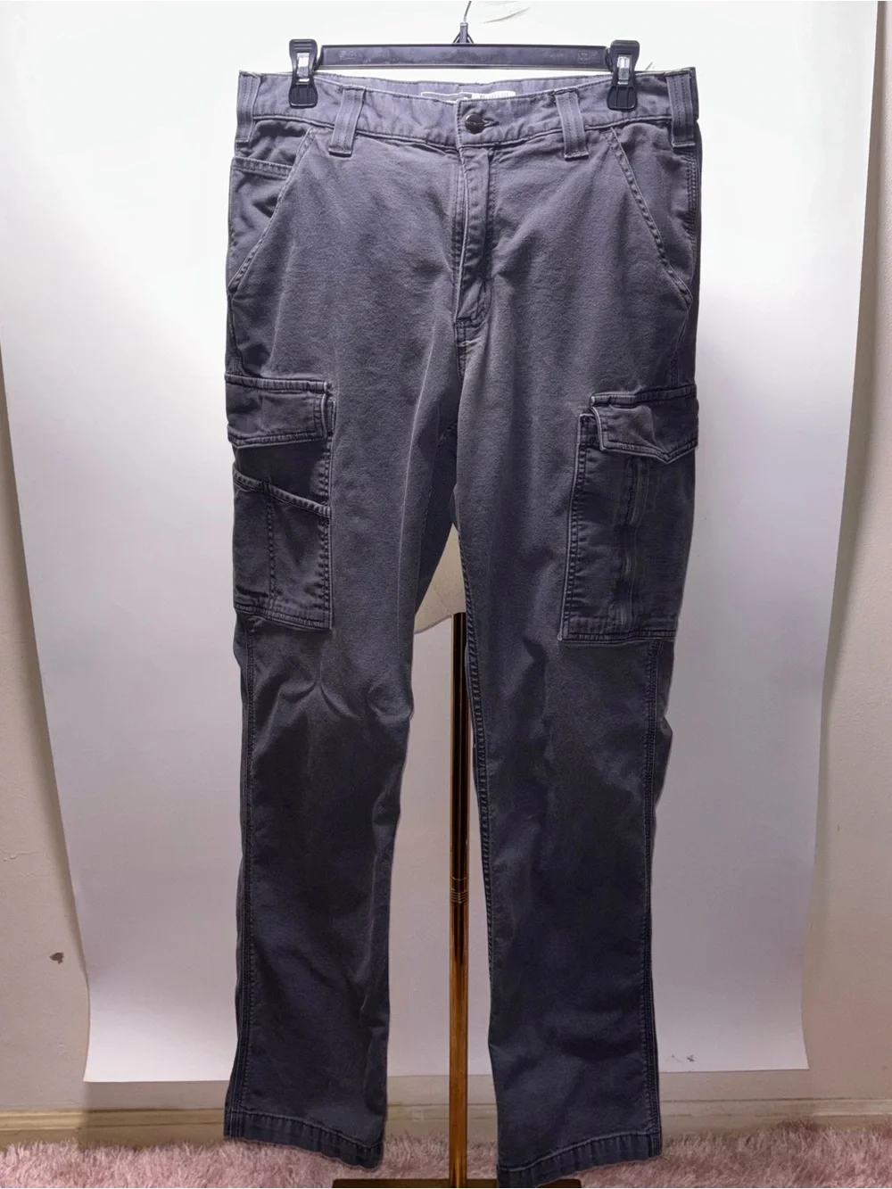 Carhartt Rugged Flex Relaxed Fit Canvas Cargo Work Pants Size 33x34